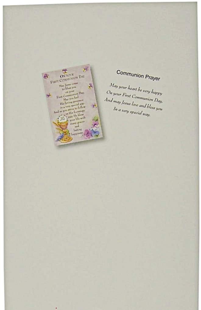 Needzo First Communion Greeting Card with Keepsake Prayer Card, 7 1/2 Inch (Chalice) - Image 5